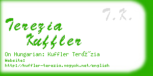 terezia kuffler business card